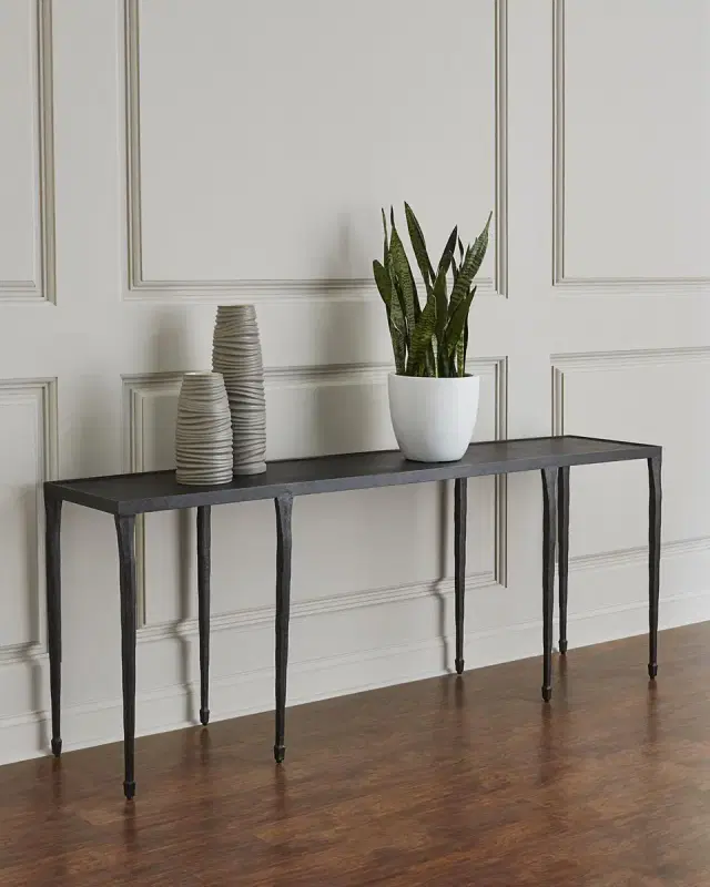 Bernhardt Interiors Halden Wrought Iron Console Table