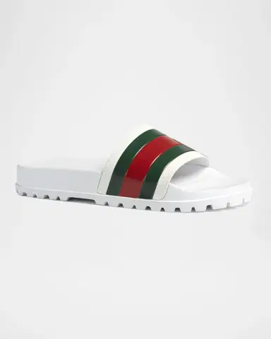 Gucci Men's Pursuit Trek Web Slide Sandals | Thumbnail 2