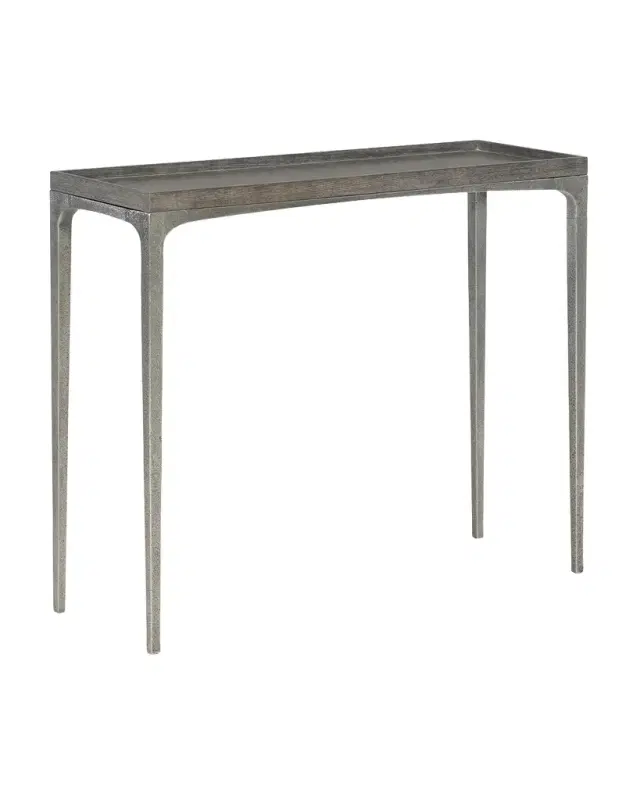Bernhardt Linea Textured Graphite Sofa Table
