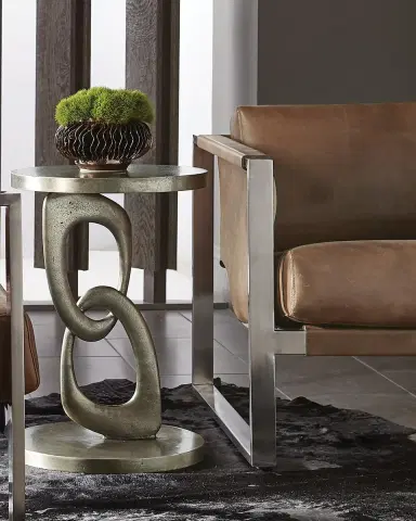 Bernhardt Linea Double Ring Chair-Side Table | Thumbnail 1