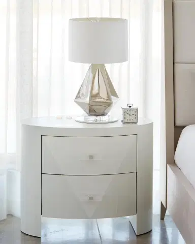 Bernhardt Axiom Oval 2-Drawer Nightstand | Thumbnail 2