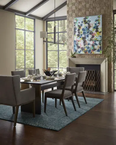 Bernhardt Linea Upholstered Dining Arm Chair | Thumbnail 3
