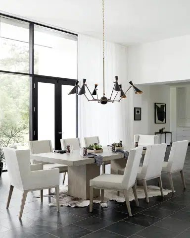 Bernhardt Linea Upholstered Dining Arm Chair | Thumbnail 1