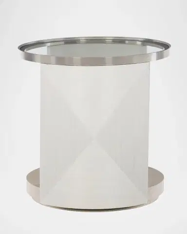 Bernhardt Axiom Glass-Top Oval Side Table | Thumbnail 2