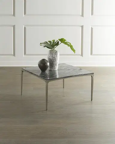 Bernhardt Interiors Strata Marble Square Coffee Table | Thumbnail 1