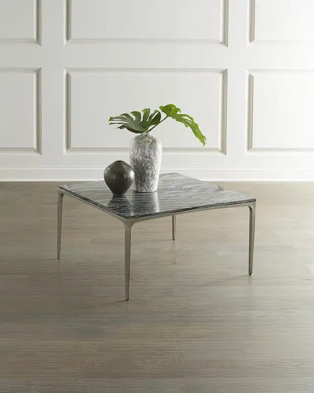 Bernhardt Interiors Strata Marble Square Coffee Table