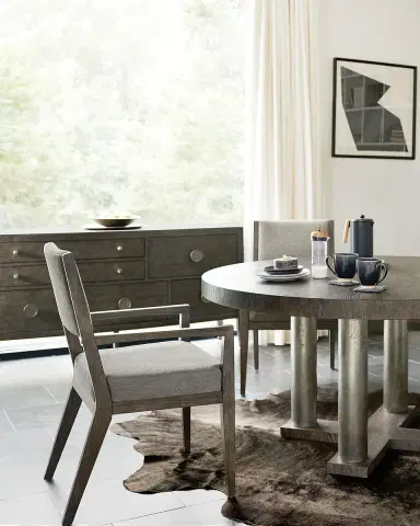 Bernhardt Linea Four-Posted Round Dining Table | Thumbnail 2