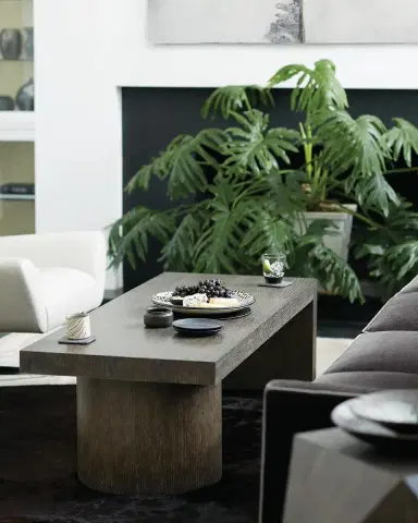 Bernhardt Linea Pedestal Coffee Table | Thumbnail 1