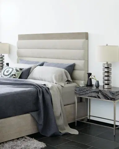 Bernhardt Linea Channel-Tufted Queen Bed | Thumbnail 1