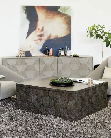 Bernhardt Linea Dimensional Square Coffee Table | Thumbnail 1