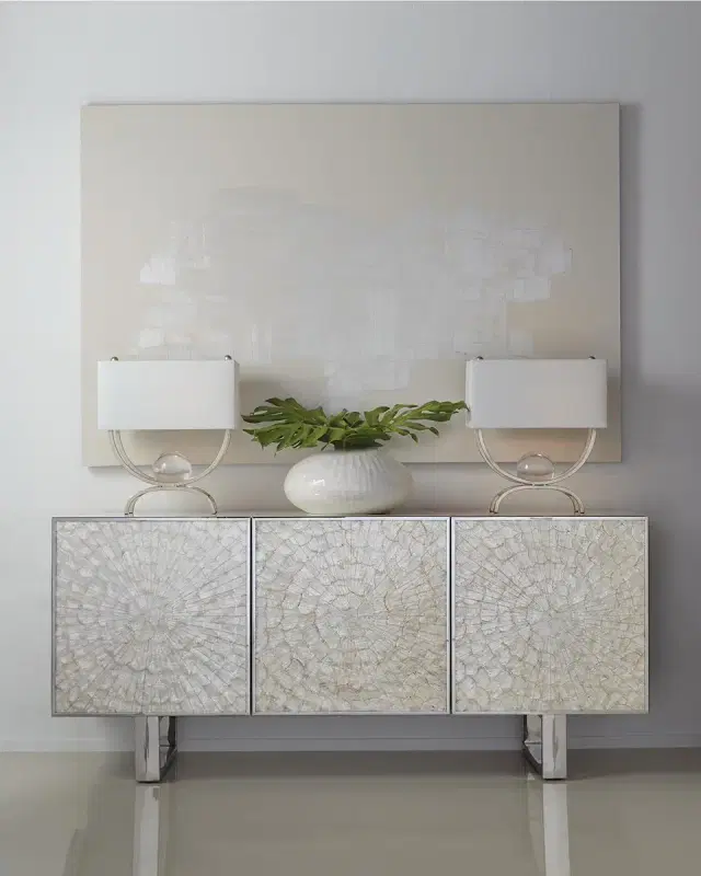 Bernhardt Interiors Hellios Capiz Shell Entertainment