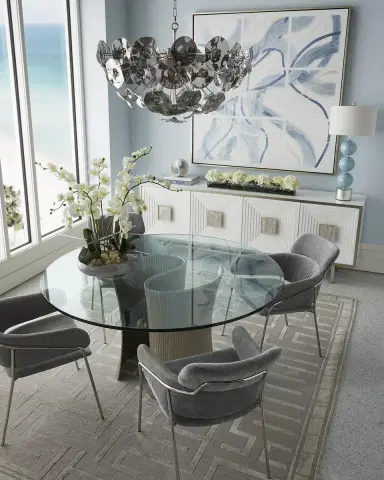 Bernhardt Interiors Serpentine Round Dining Table 60" | Thumbnail 5
