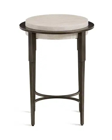 Bernhardt Barclay Round Travertine Drink Table | Thumbnail 2