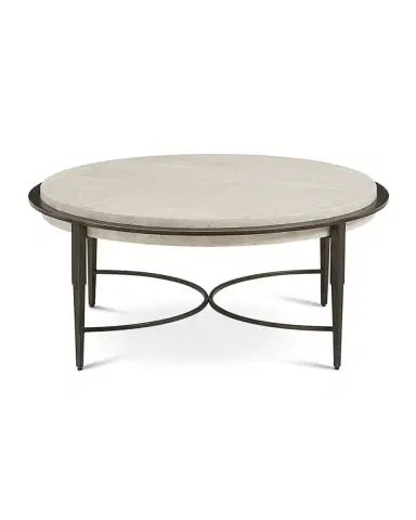 Bernhardt Barclay Round Travertine Coffee Table | Thumbnail 2
