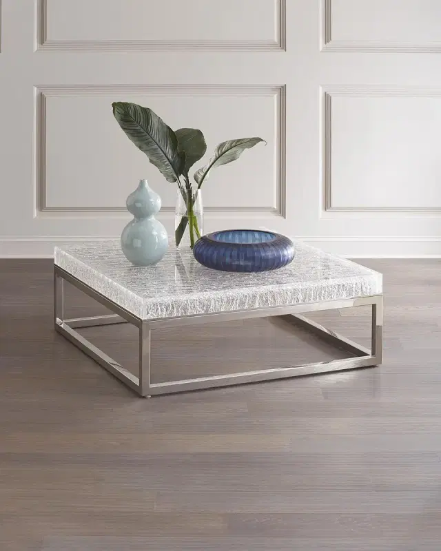 Bernhardt Interiors Elsa Arctic Square Coffee Table