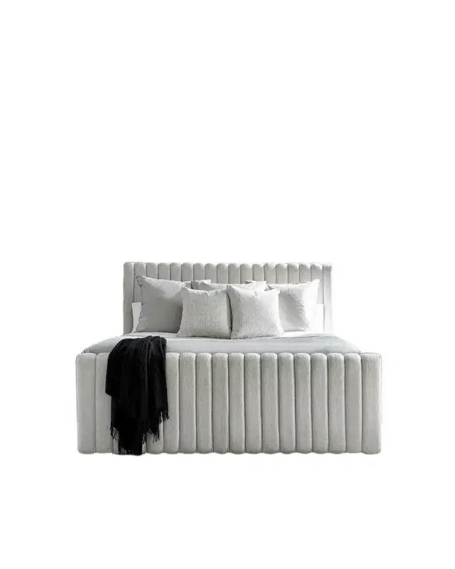 Bernhardt Silhouette Channel-Tufted King Bed