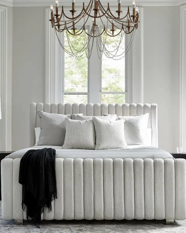 Bernhardt Silhouette Channel-Tufted California King Bed