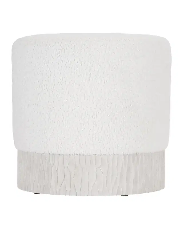 Bernhardt Solaria Hand-Loomed Faux Shearling Ottoman
