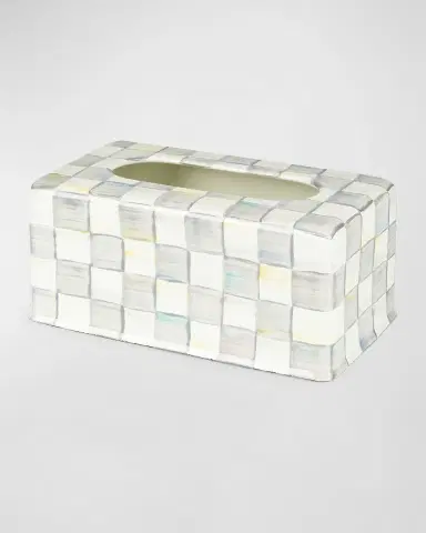 MacKenzie-Childs Check Painted Steel Tissue Box Cover | Thumbnail 2