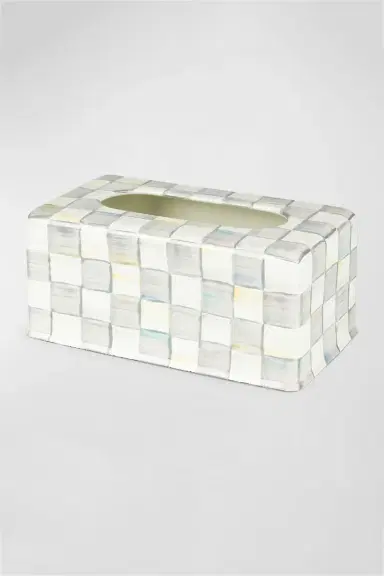 MacKenzie-Childs Check Painted Steel Tissue Box Cover | Thumbnail 4