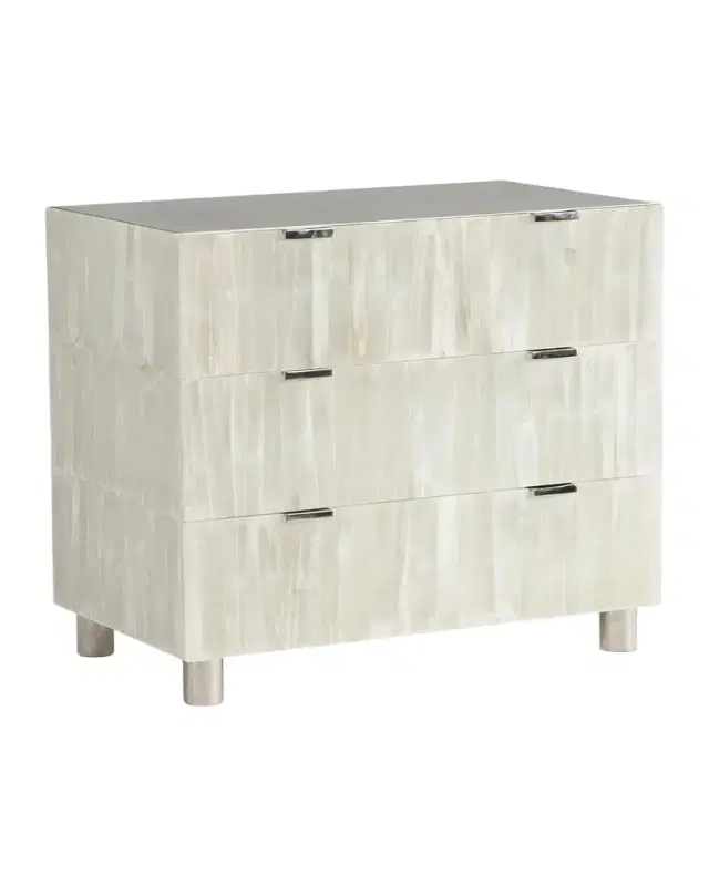 Bernhardt Interiors Salka Selenite 3-Drawer Nightstand