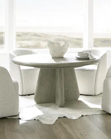 Bernhardt Arcadia 60" Round Dining Table with Leaf | Thumbnail 4 Bernhardt Arcadia 60" Round Dining Table with Leaf | Thumbnail 4