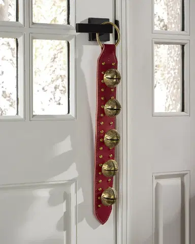 Belsnickel Enterprises 5 Solid Brass Bells Door Knocker Christmas Decoration | Thumbnail 1