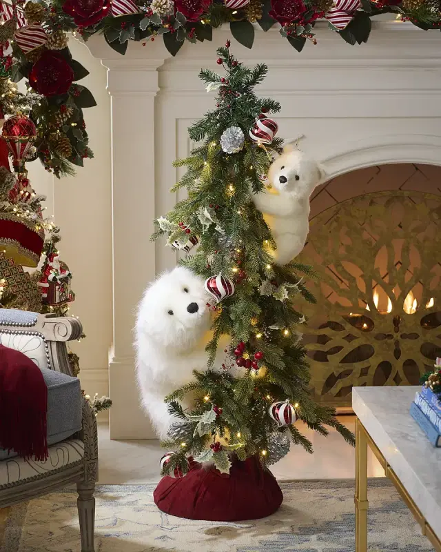 Ditz Designs Peppermint Cheer White Play Tree, 48"