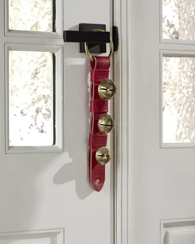 Belsnickel Enterprises 3 Solid Brass Bells Door Knocker Christmas Decoration | Thumbnail 1