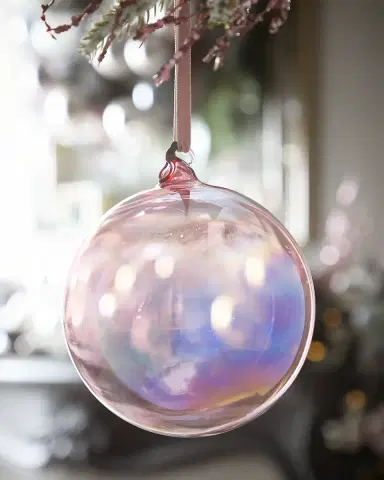 Jim Marvin French Purple Bottle Glass Ball Ornament | Thumbnail 2