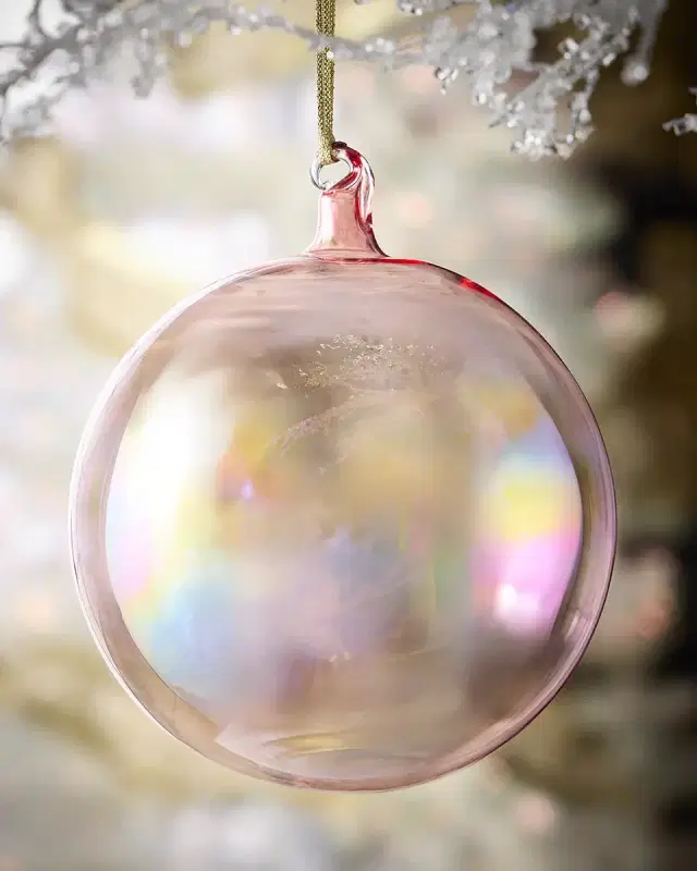 Jim Marvin French Purple Bottle Glass Ball Ornament