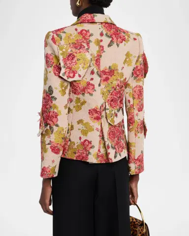 Libertine Lizzy Bennett Patched Floral Brocade Single-Breasted Jacket | Thumbnail 3