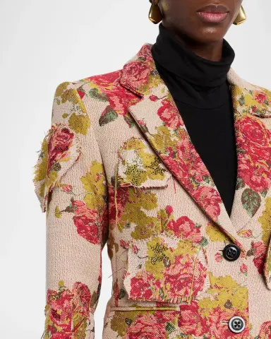 Libertine Lizzy Bennett Patched Floral Brocade Single-Breasted Jacket | Thumbnail 5