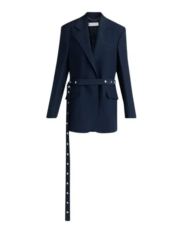 Stella McCartney Stud-Belted Oversized Blazer