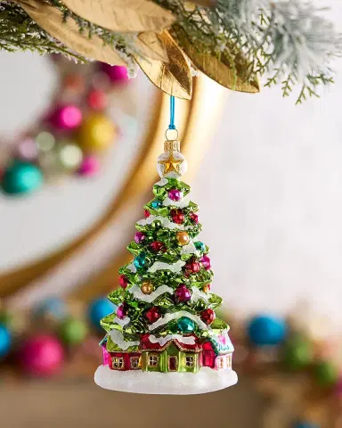 Exclusive Tree with Little Houses Christmas Ornament | Thumbnail 1 Exclusive Tree with Little Houses Christmas Ornament | Thumbnail 1
