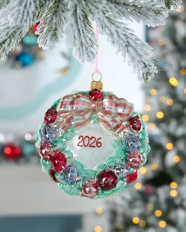 Exclusive Wreath with Baubles 2026 Christmas Ornament