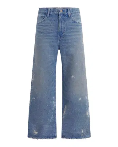 Hudson Men's Luca Splatter Denim Wide-Leg Jeans | Thumbnail 1