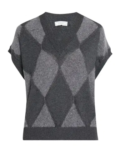 PESERICO Sequin Argyle Knit Sweater | Thumbnail 1 PESERICO Sequin Argyle Knit Sweater | Thumbnail 1