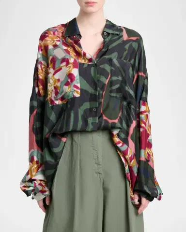 Dries Van Noten Casia Bis Relaxed Button-Down Shirt | Thumbnail 4 Dries Van Noten Casia Bis Relaxed Button-Down Shirt | Thumbnail 4