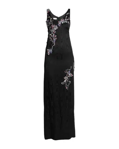 Dries Van Noten Sleeveless Embroidered Faille Column Gown | Thumbnail 1 Dries Van Noten Sleeveless Embroidered Faille Column Gown | Thumbnail 1