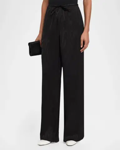 Dries Van Noten Moiré Satin Wide-Leg Drawstring Pants | Thumbnail 4 Dries Van Noten Moiré Satin Wide-Leg Drawstring Pants | Thumbnail 4