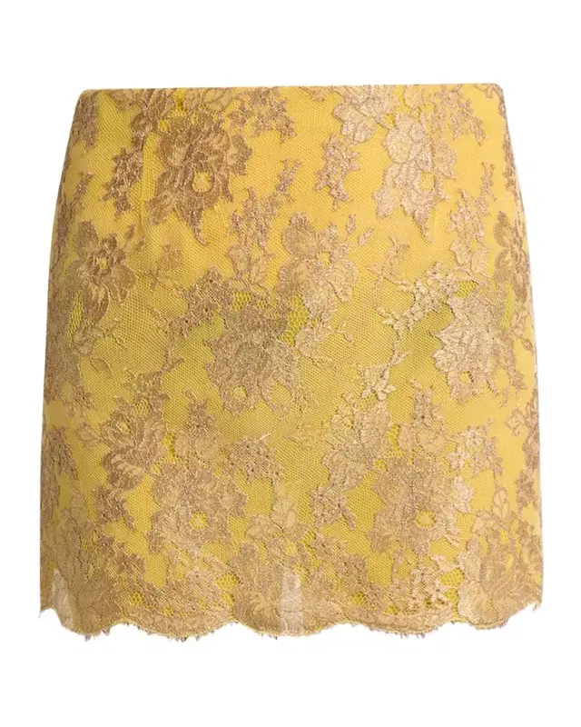 Saint Laurent Lace Mini Skirt