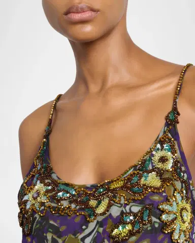 Dries Van Noten Dibelle Embellished Paneled Midi Slip Dress | Thumbnail 5 Dries Van Noten Dibelle Embellished Paneled Midi Slip Dress | Thumbnail 5