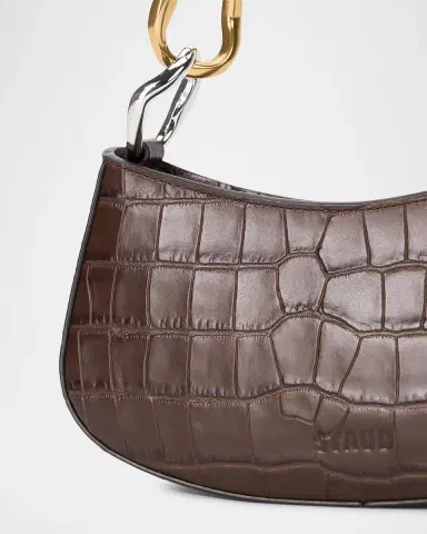 Staud Ollie Croc-Embossed Leather Shoulder Bag | Thumbnail 4 Staud Ollie Croc-Embossed Leather Shoulder Bag | Thumbnail 4