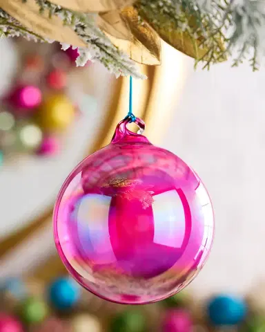 Winward Home x Jim Marvin 4.7" Bottle Glass Ball Christmas Ornament | Thumbnail 1