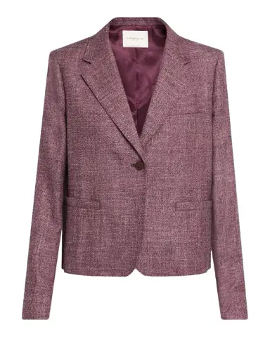 Lafayette 148 New York Cropped Wool Mouline Boyfriend Blazer | Thumbnail 1