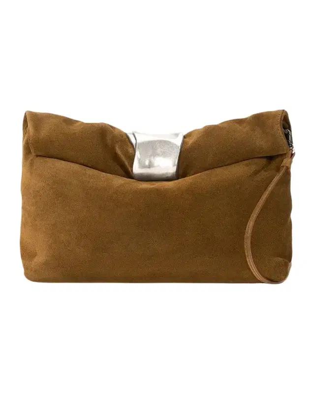 Staud Cuff Suede Clutch