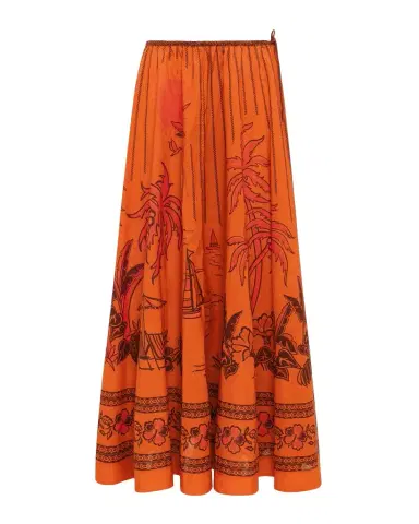 ALÉMAIS Boathouse Cotton Voile Midi Skirt | Thumbnail 1 ALÉMAIS Boathouse Cotton Voile Midi Skirt | Thumbnail 1