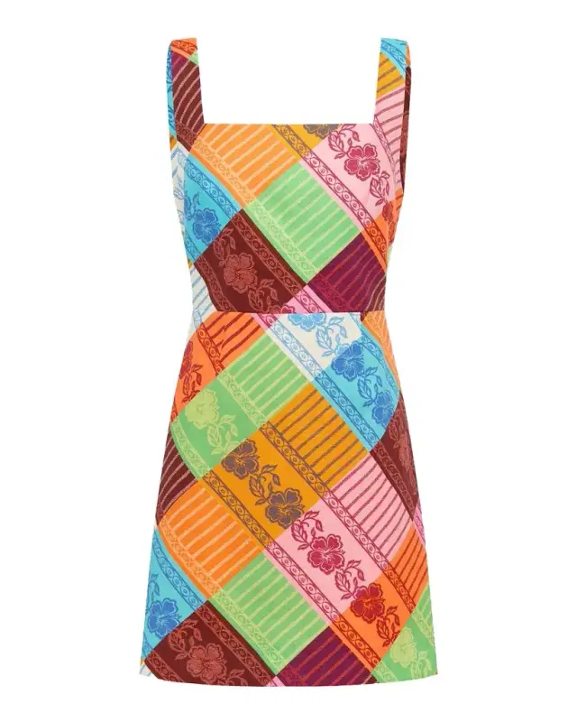 ALÉMAIS Kaleidoscope Linen Mini Dress