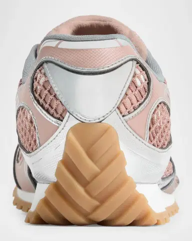Bottega Veneta Women's Orbit Metallic Net Runner Sneakers | Thumbnail 4